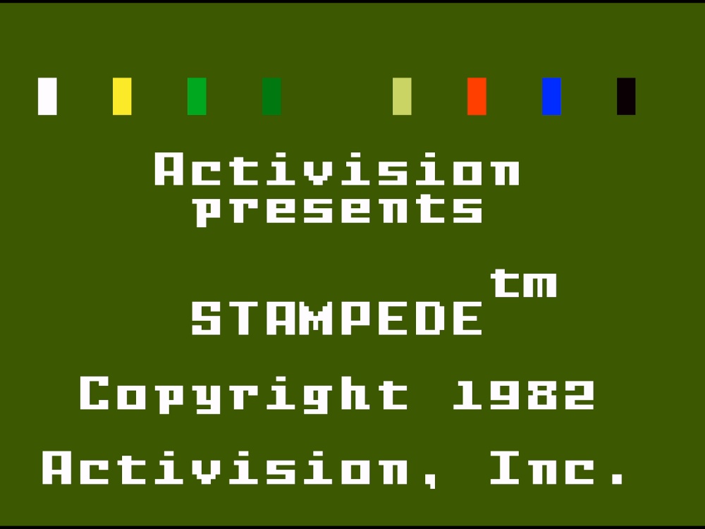 Title Screen of Stampede for Intellivision